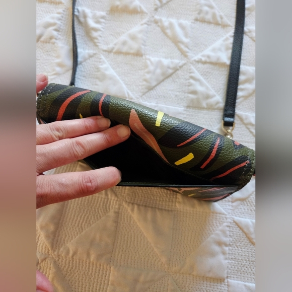 Kate Spade Eva Modern Feather Wallet On A Chain - Chain Strap Is Removable - Picture 6 of 7